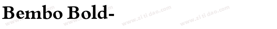 Bembo Bold字体转换